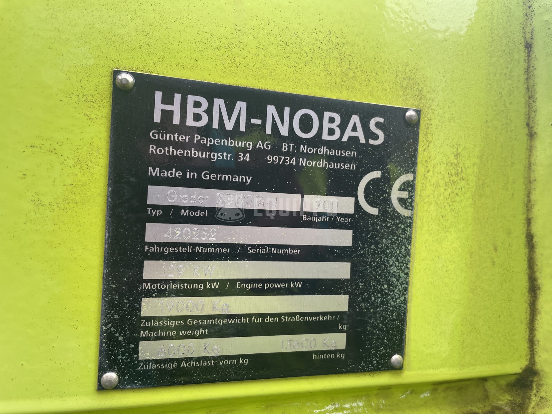 HBM BG 190 - - Used Motor Grader