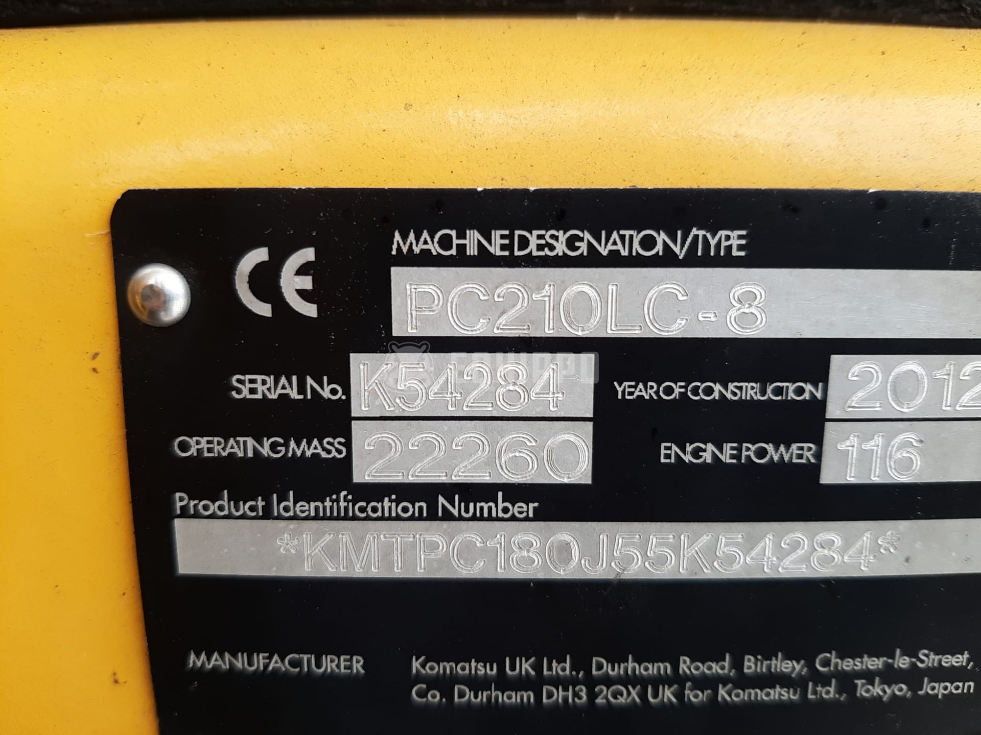 Komatsu PC210LC-8K  -  Engcon EC226 tiltrotator - - Used Tracked Excavator