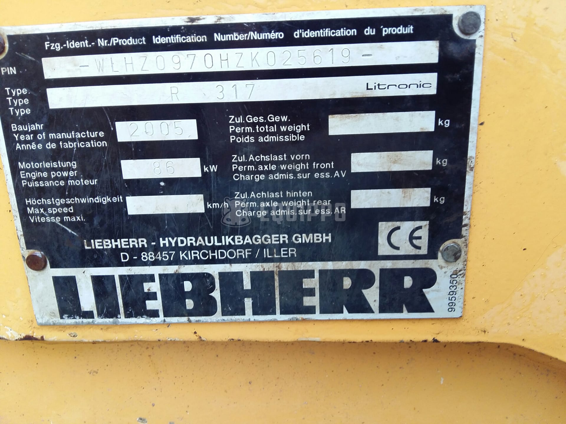 Liebherr R317 Litronic - - Used Tracked Excavator