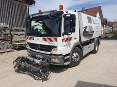 Mercedes Atego 1524 - Bucher high pressure sweeper with weed broom - - Used Sweeper