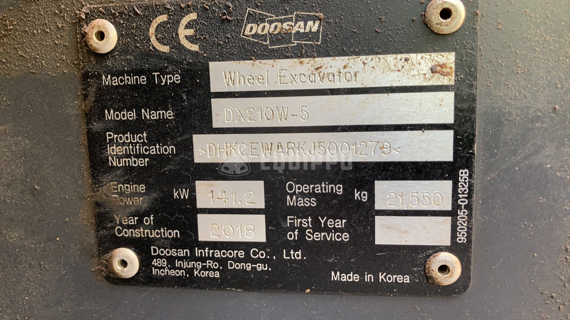 Doosan DX210W-5 - - Used Wheeled Excavator