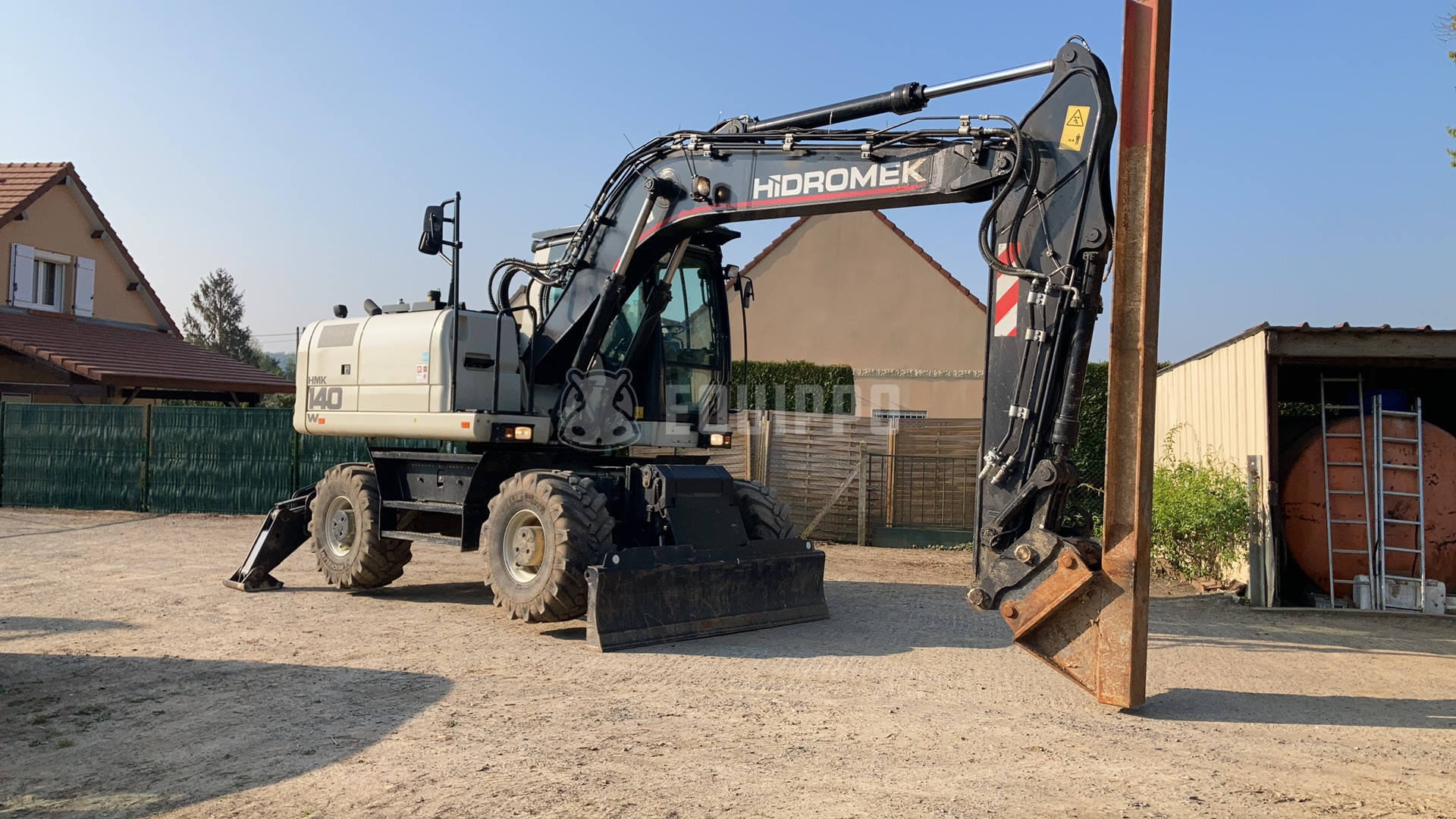 Hidromek HMK 140 W with Engcon hydr. quickcoupler - - Used Wheeled Excavator