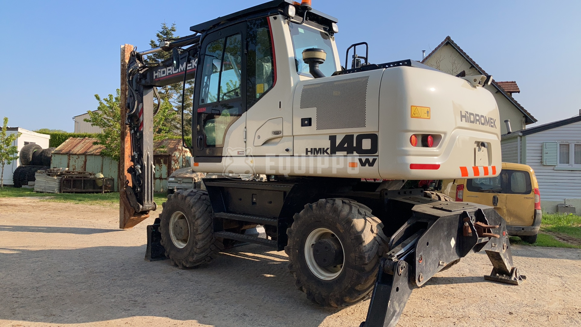 Hidromek HMK 140 W with Engcon hydr. quickcoupler - - Used Wheeled Excavator