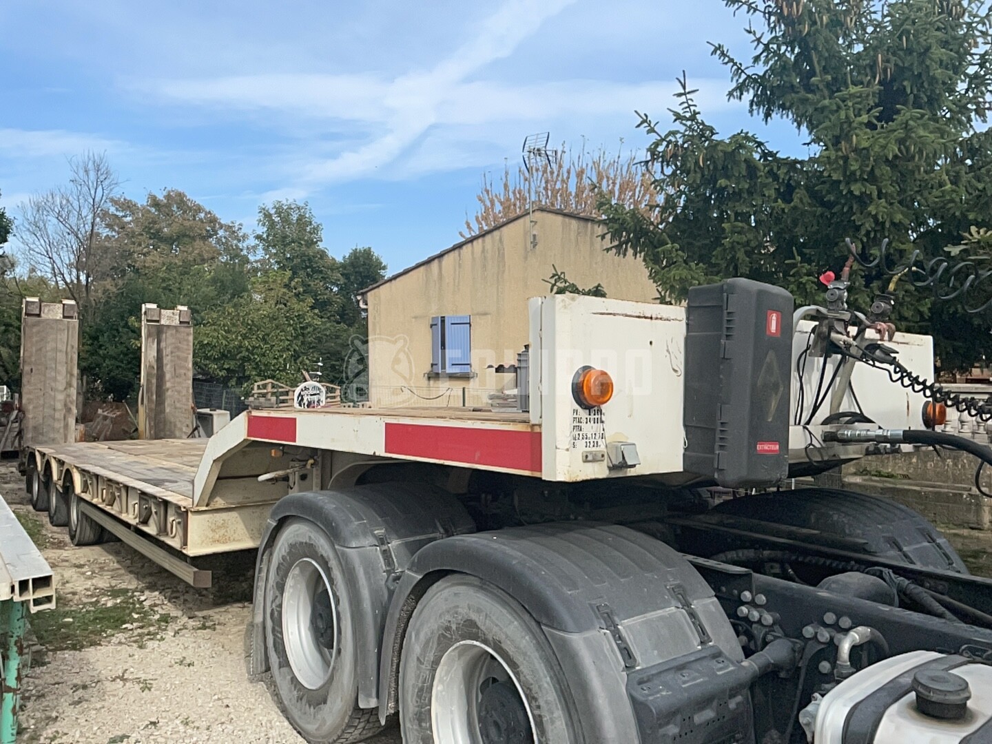 ROBUSTE KAISER PORTE ENGIN 34T - - Used Semi-trailer