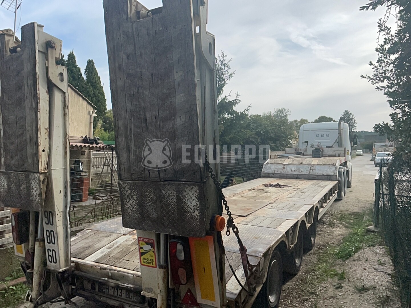 ROBUSTE KAISER PORTE ENGIN 34T - - Used Semi-trailer