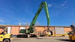 Bild des Sennebogen 850R mit hydraulischem Rotationsgreifer