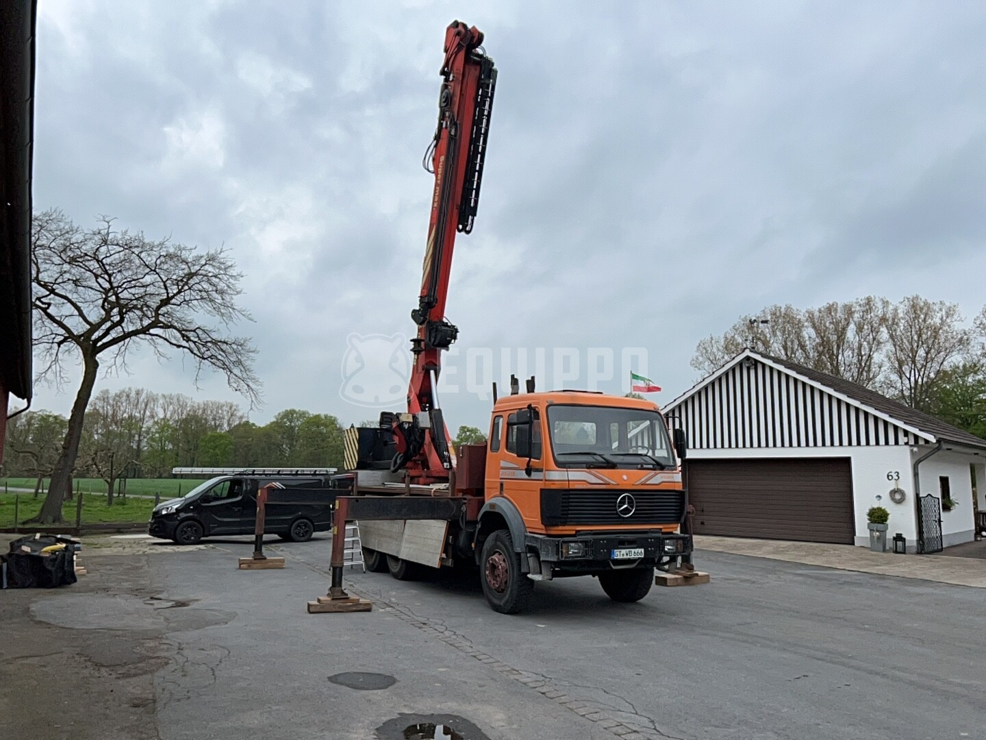 Palfinger PK680 sur un châssis Mercedes-Benz 2629 6x4 de 1994 - - Camion Grue d’Occasion