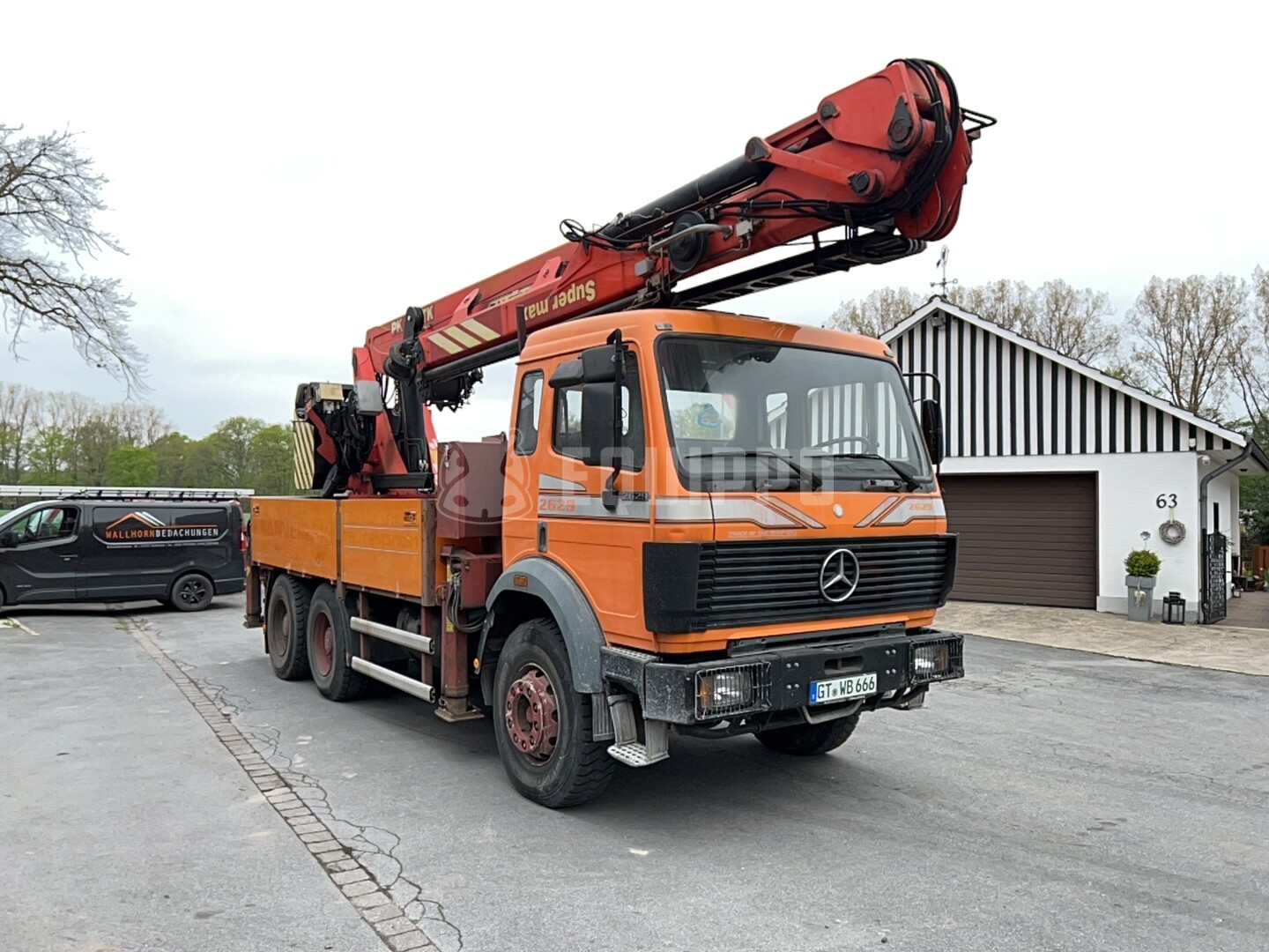 Palfinger PK680 sur un châssis Mercedes-Benz 2629 6x4 de 1994 - - Camion Grue d’Occasion