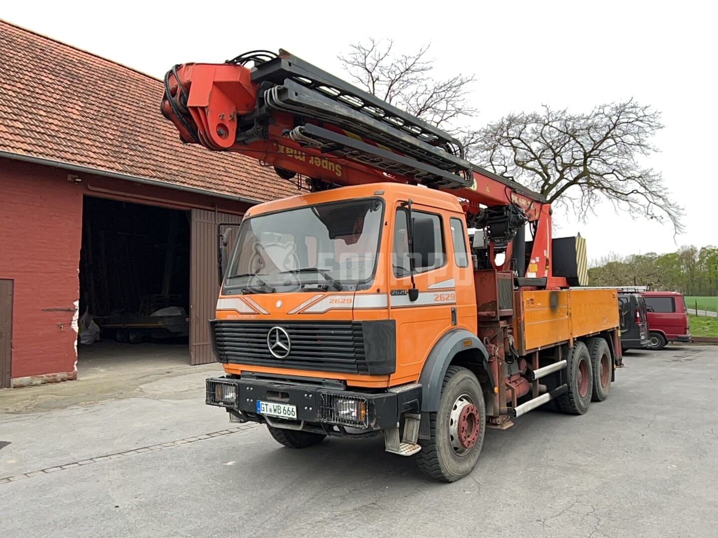 Palfinger PK680 sur un châssis Mercedes-Benz 2629 6x4 de 1994 - - Camion Grue d’Occasion