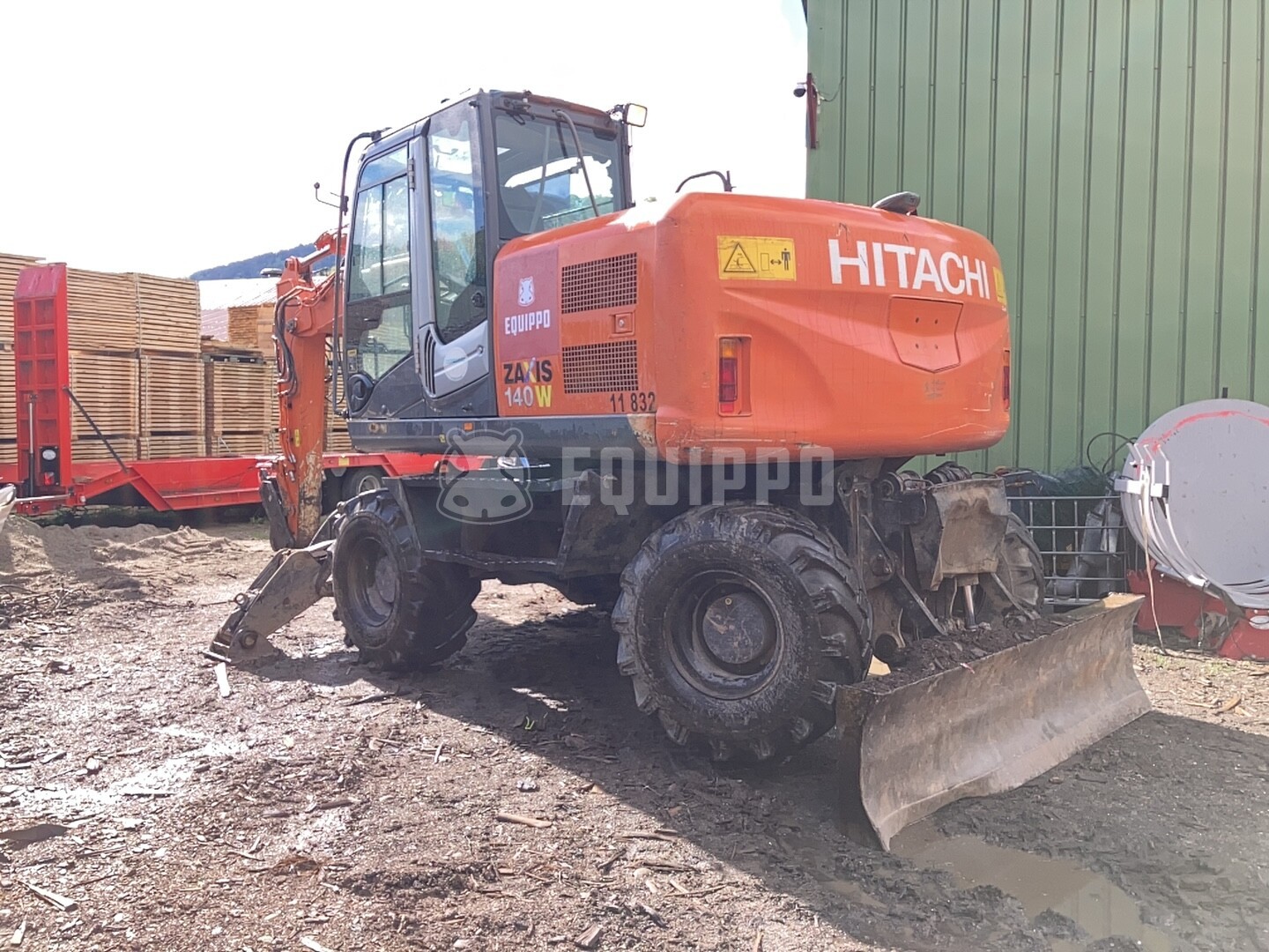 Hitachi ZX 140 W 3 with 3 buckets - - Used Wheeled Excavator