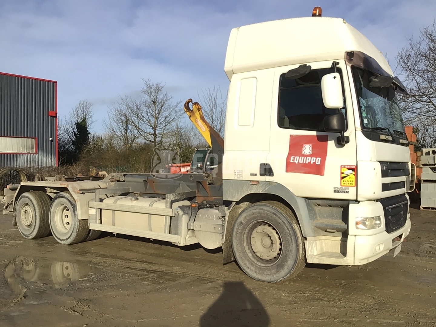 DAF CF 85.410 sleepercab and hook-arm system - - Used Tipper Truck
