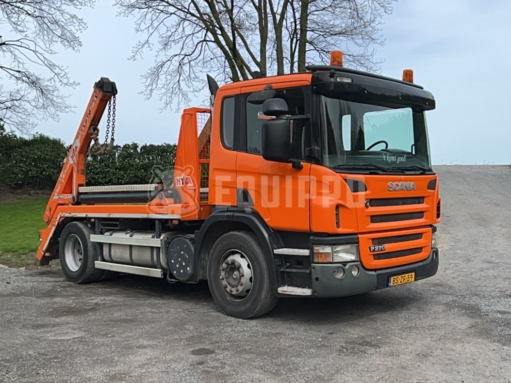Scania P270 DB4X2MNA with Portal-arm Containersystem - - Used Skip Loader Truck