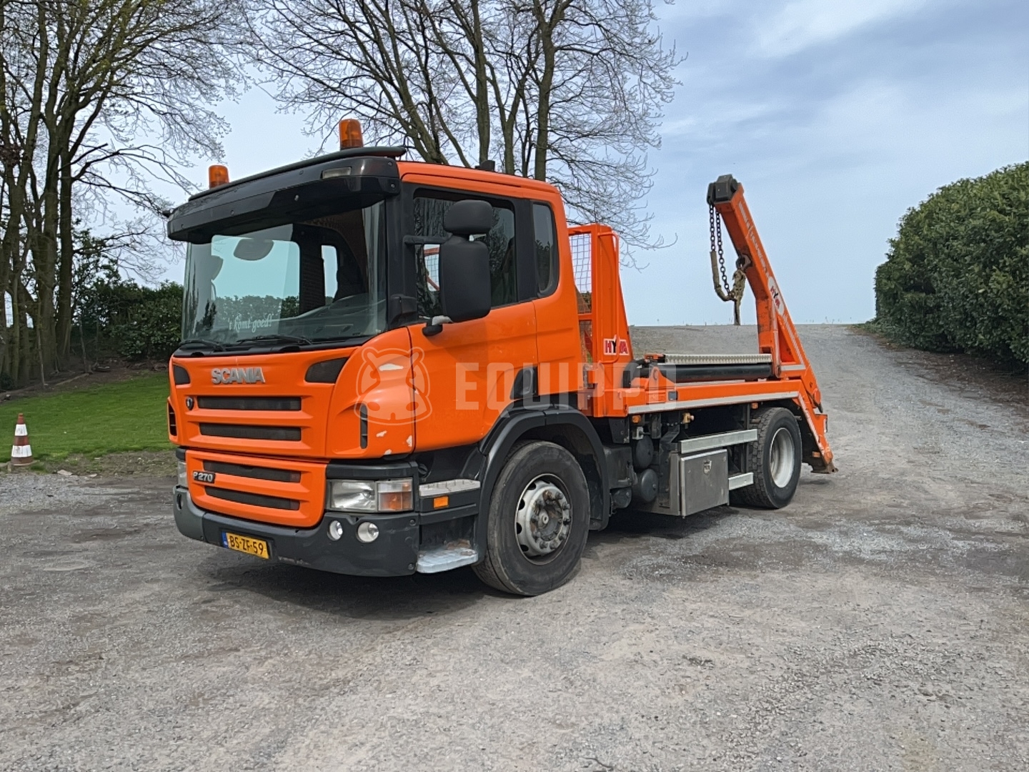 Scania P270 DB4X2MNA with Portal-arm Containersystem - - Used Skip Loader Truck