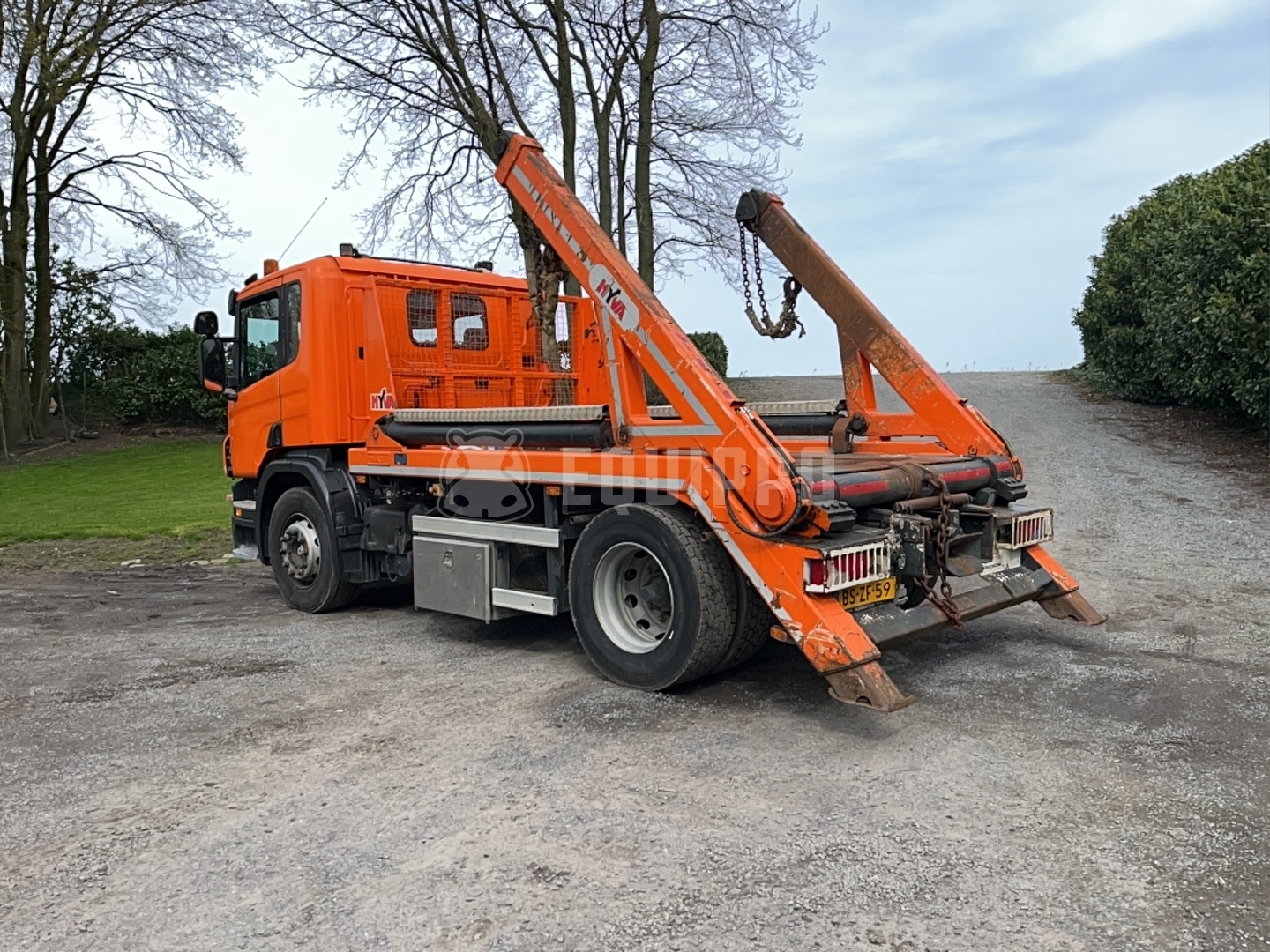 Scania P270 DB4X2MNA with Portal-arm Containersystem - - Used Skip Loader Truck
