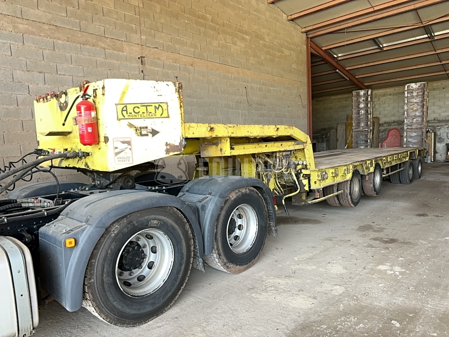 ACTM S70-15 4-axles & hydraulic ramps - - Used Low Bed Semi-trailer