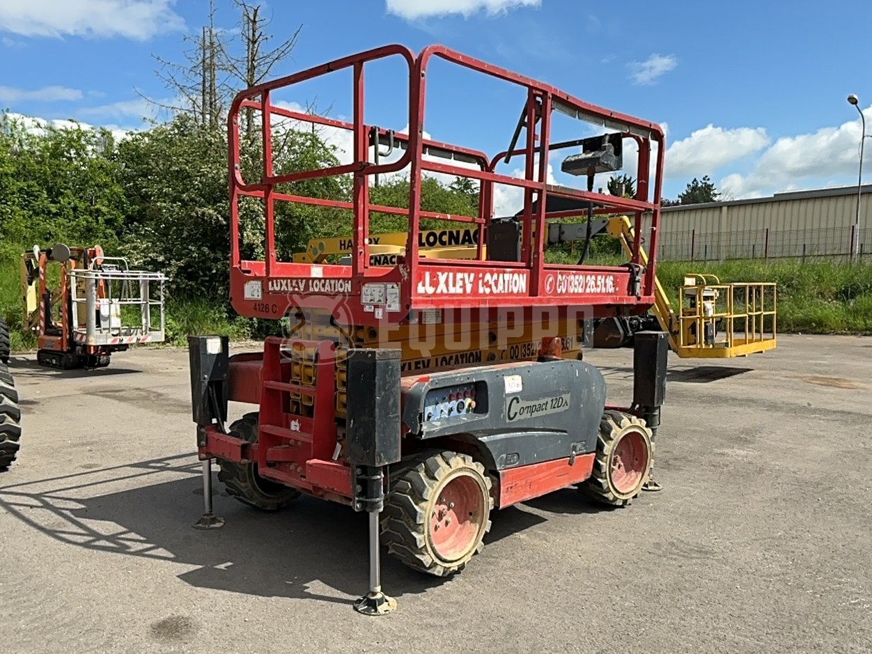 Haulotte Compact 12 Dx (12,06 meters) - - Used Scissor Lift