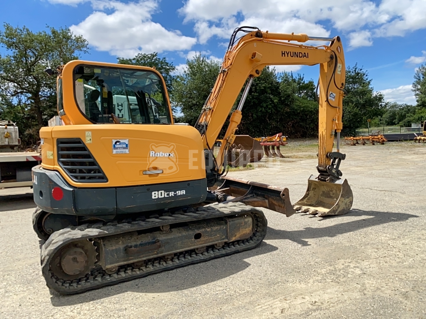 Hyundai Robex 80CR-9A with 3 buckets - - Used Midi Excavator 7t - 12t