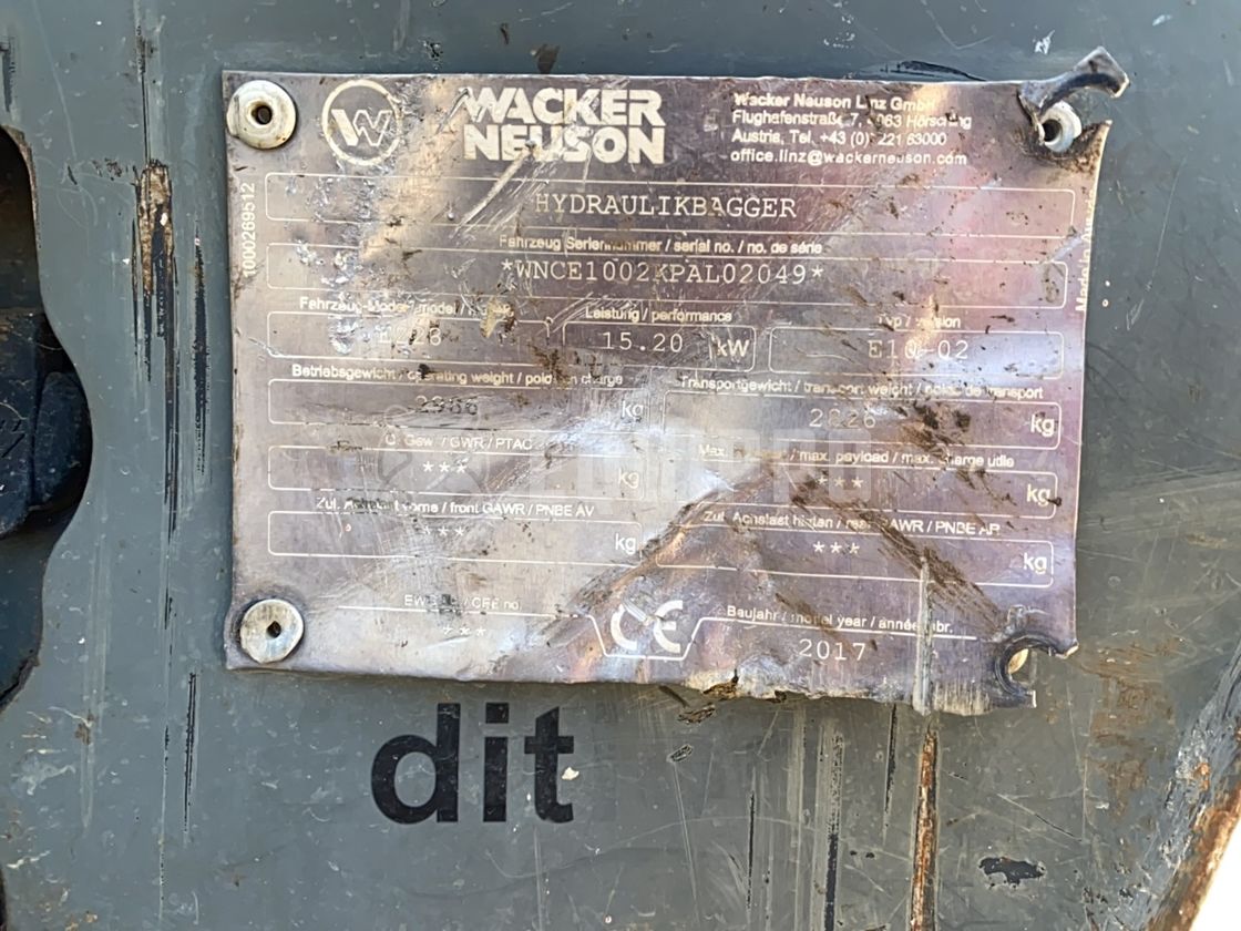 2017 WACKER NEUSON EZ28-44821857