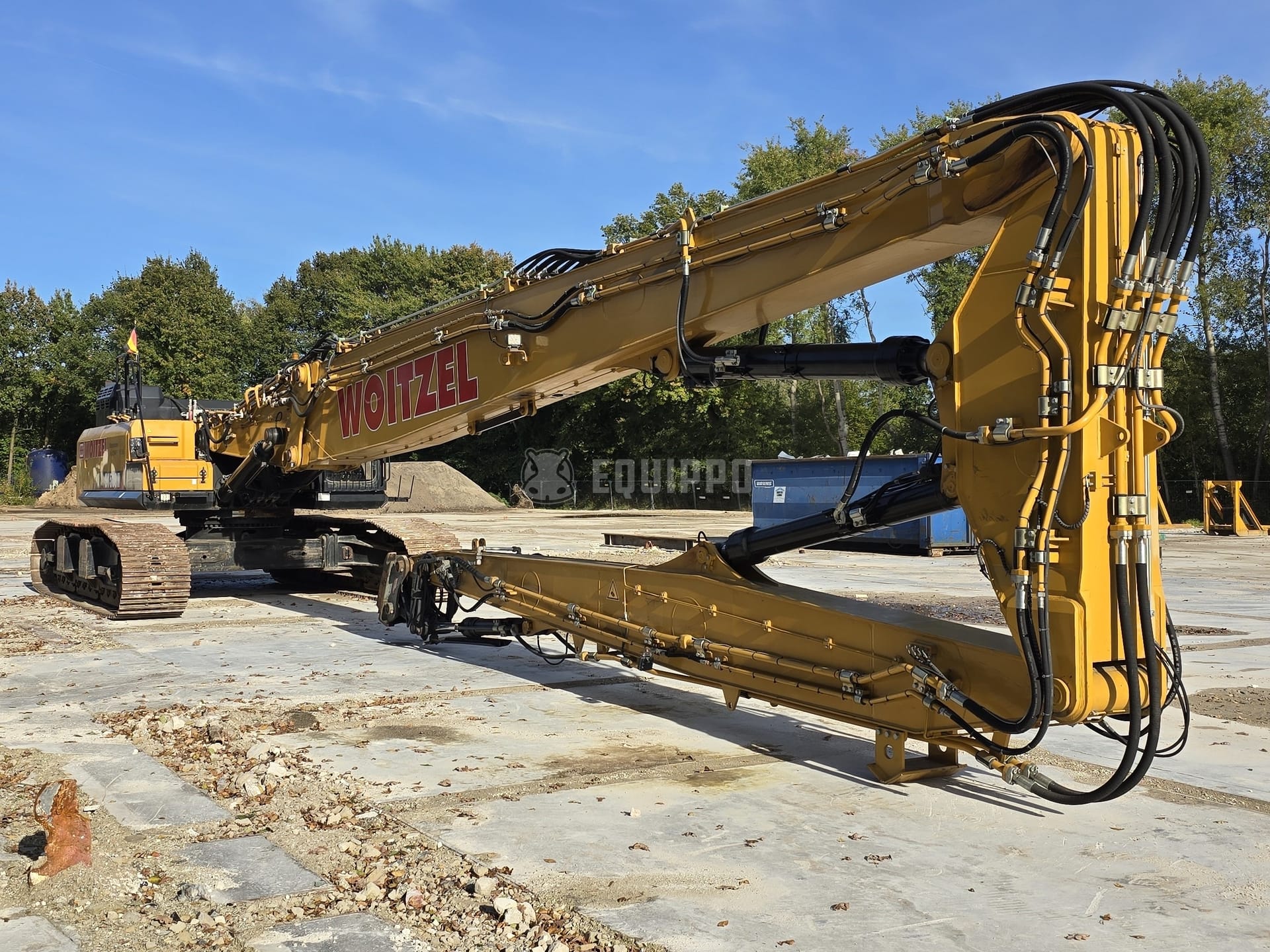 Sany SY500H 28m long front demolition rig / earthmoving boom / Oilquick - - Used Demolition Excavator