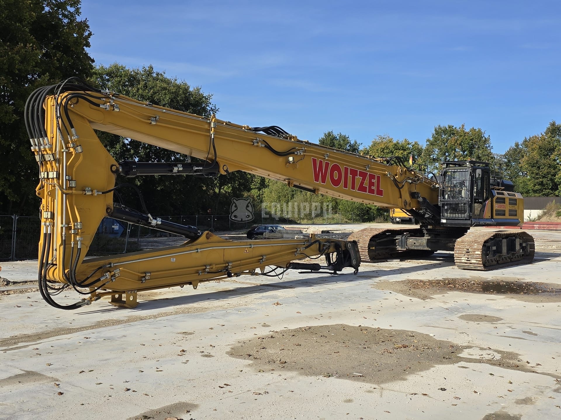 Sany SY500H 28m long front demolition rig / earthmoving boom / Oilquick - - Used Demolition Excavator