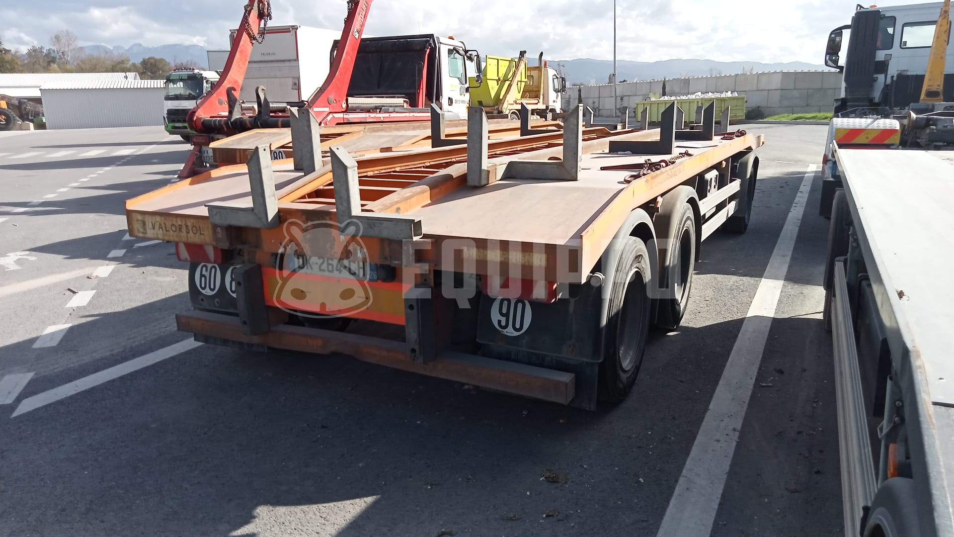 Louault N Container 3-axle trailer - - Used Low Bed Semi-trailer