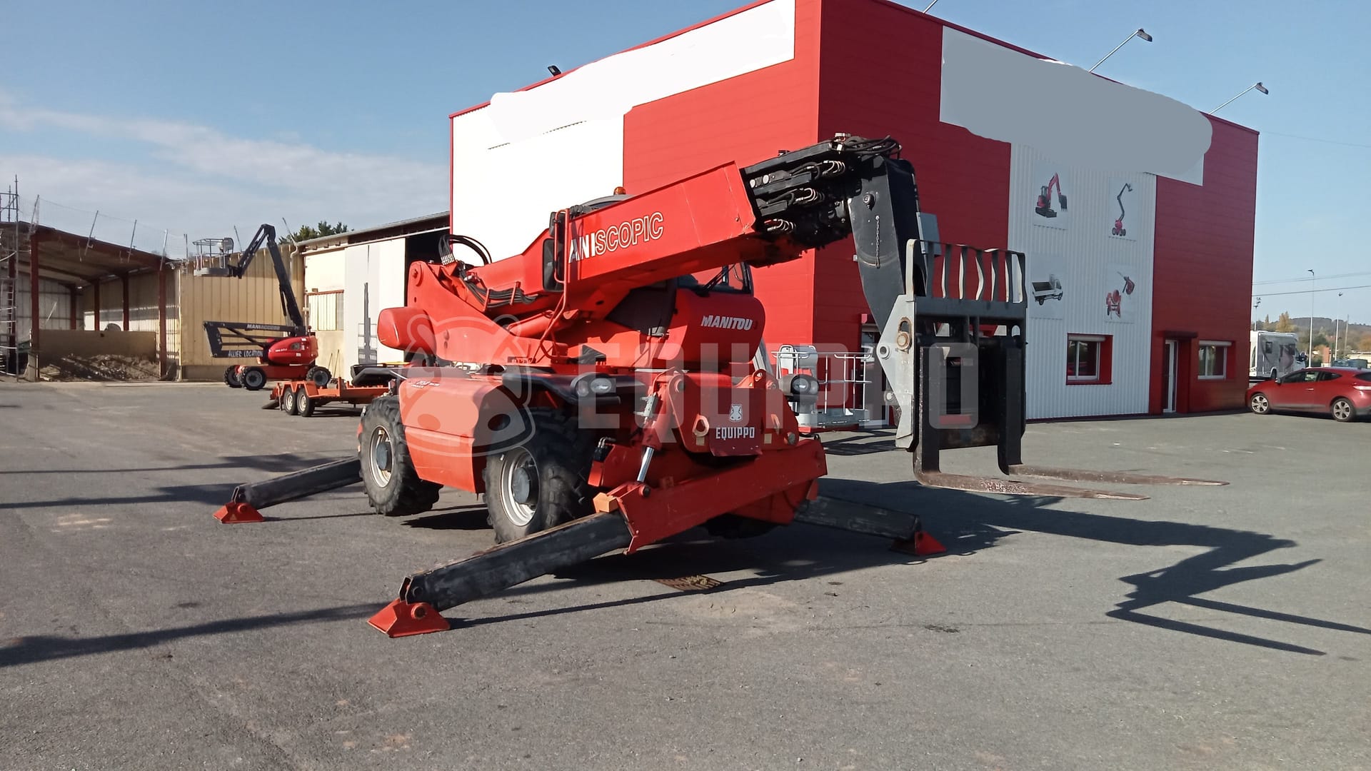 Manitou Mrt 2150 with a basket, winch and forks - - Used Telescopic Forklift