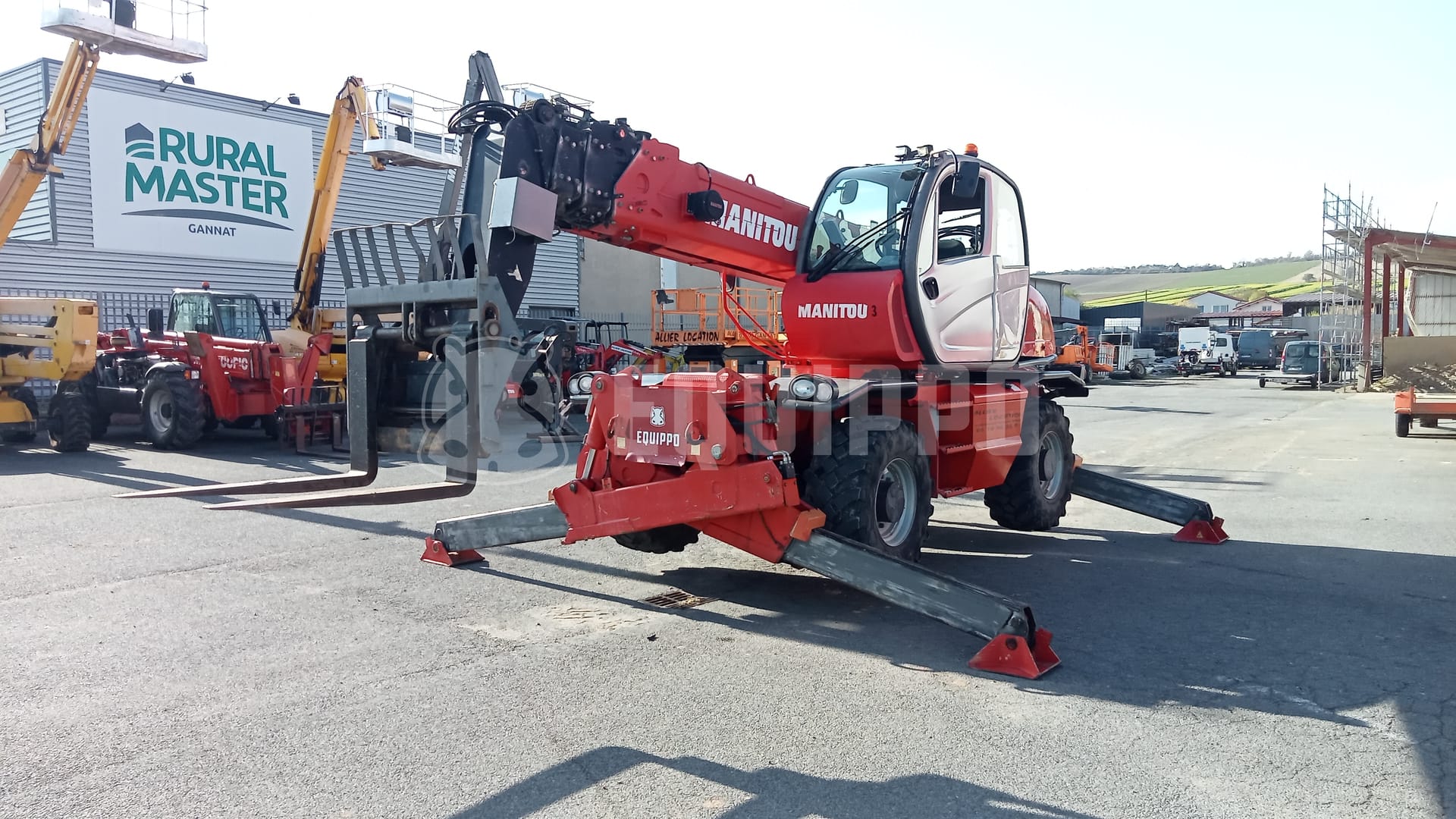 Manitou Mrt 2150 with a basket, winch and forks - - Used Telescopic Forklift