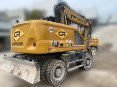Caterpillar M318 with variable angle boom with Oilquick OQ80 quickcoupler (without attachment) - - Used Wheeled Excavator