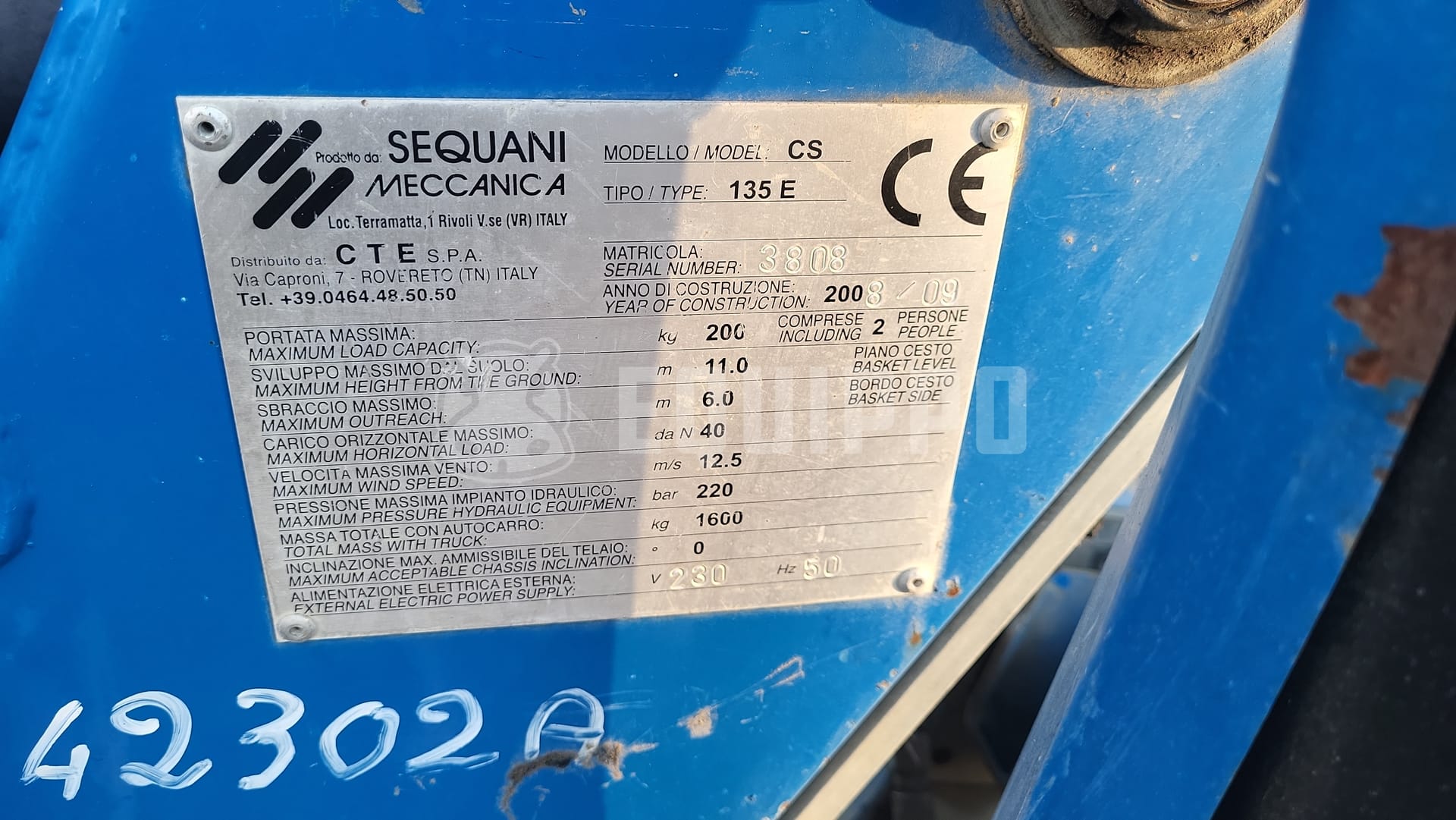 CTE CS 135 E / Traccess 135 (13,3m) - - Used Spider Boom Lift
