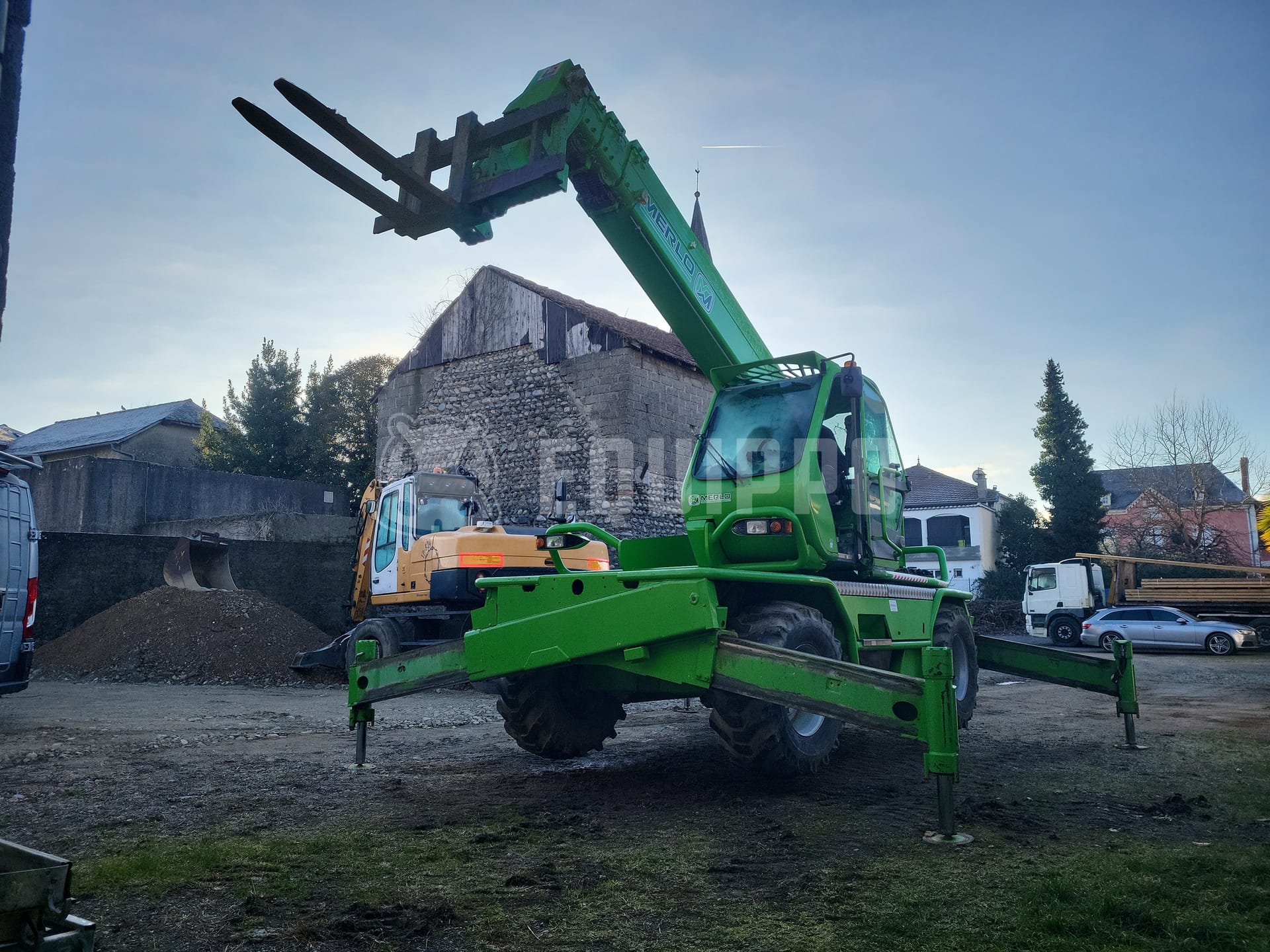 Merlo Roto 45.19 MCSS (19m) with forks, basket, winch and bucket - - Used Telescopic Forklift