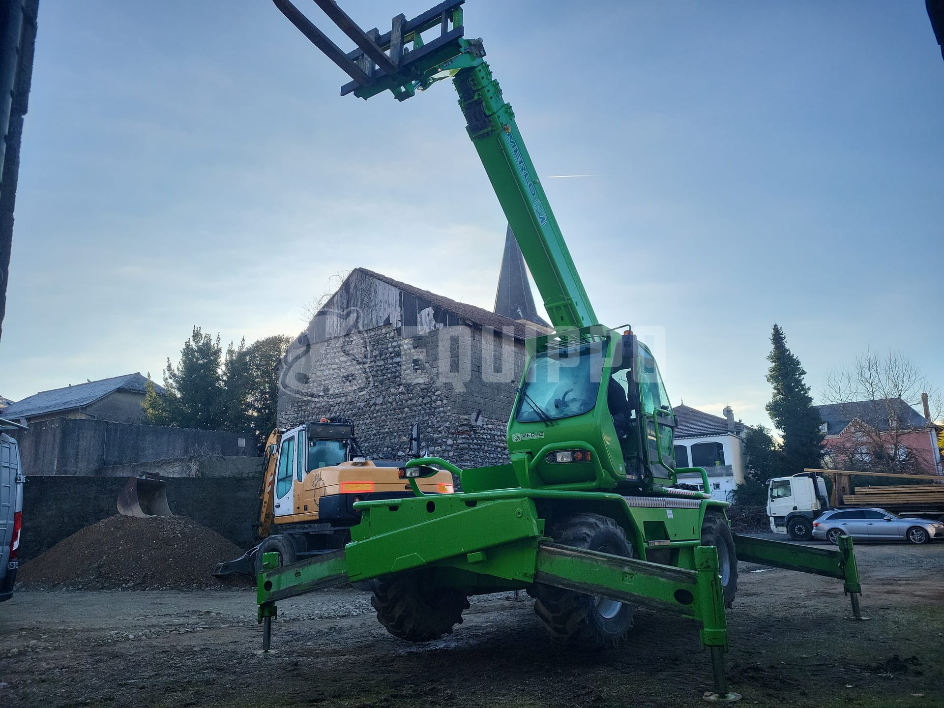 Merlo Roto 45.19 MCSS (19m) with forks, basket, winch and bucket - - Used Telescopic Forklift