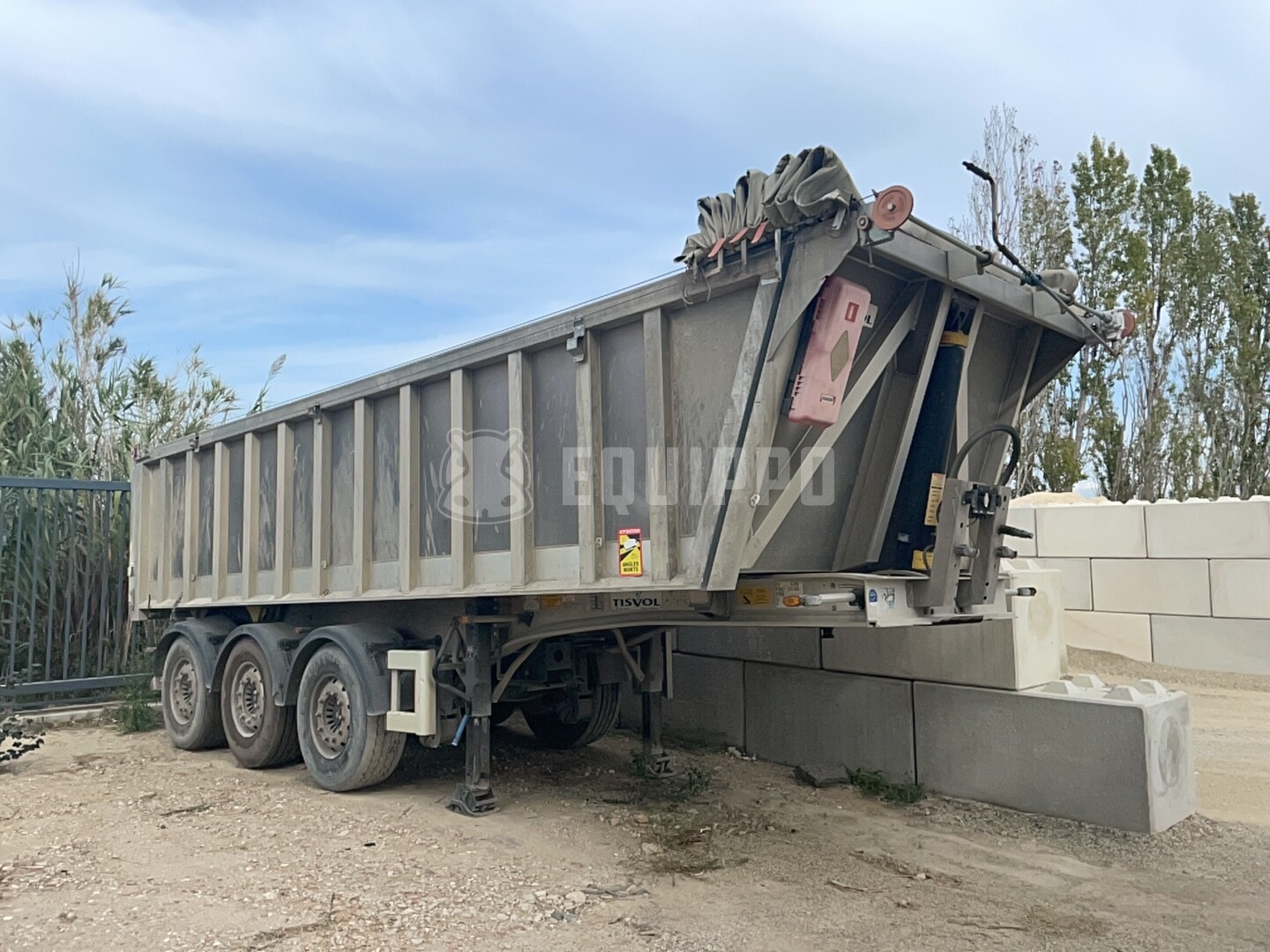 TISVOL A-830140-EAL 3-axle Aluminium Dump-trailer (not Forez, not Meiller) - - Used Tipper Semi-trailer