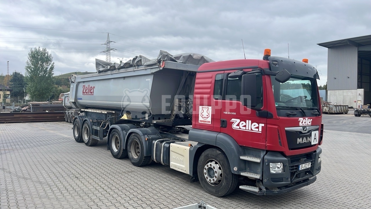 MAN TGS 33.500 with Schmitz Cargobull SGF S2 (NEW ENGINE) - - Used Tipper Truck