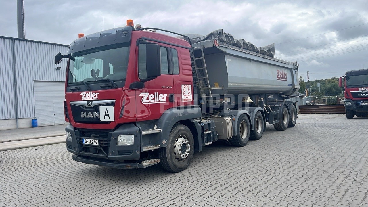 MAN TGS 33.500 with Schmitz Cargobull SGF S2 (NEW ENGINE) - - Used Tipper Truck