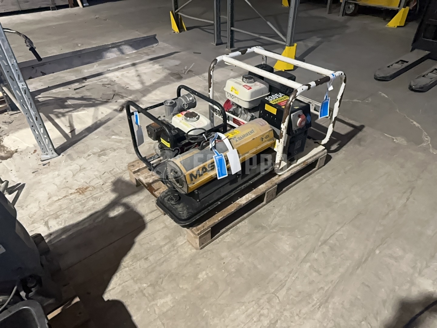 Pallet Site Support Equipment Pallet – Generator, Pumps & Heaters - - Maquinaria Pequeña Usada