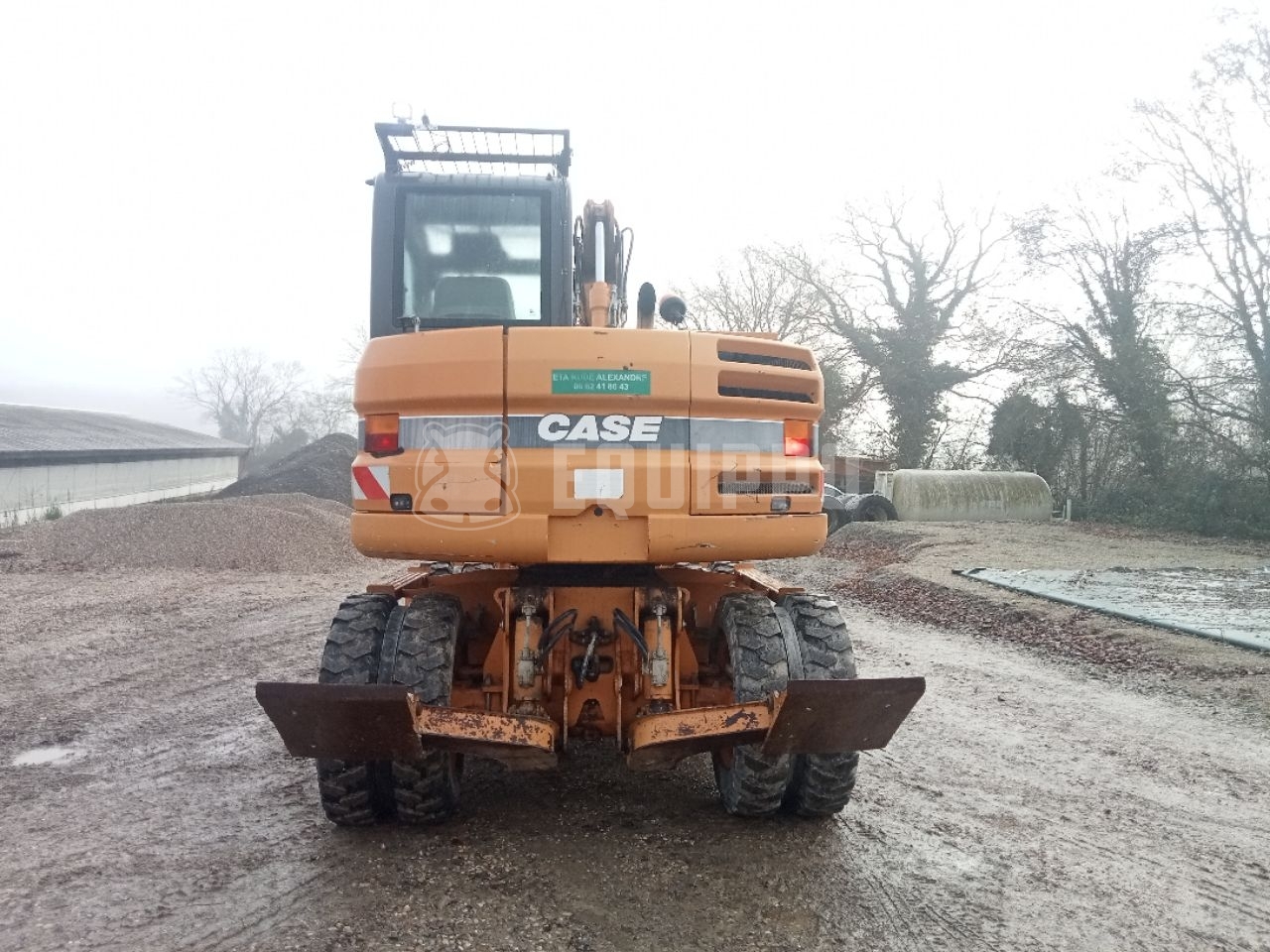 Case WX95 mit 4 Baggerlöffeln und Gabeln - - Gebrauchte  Mobilbagger