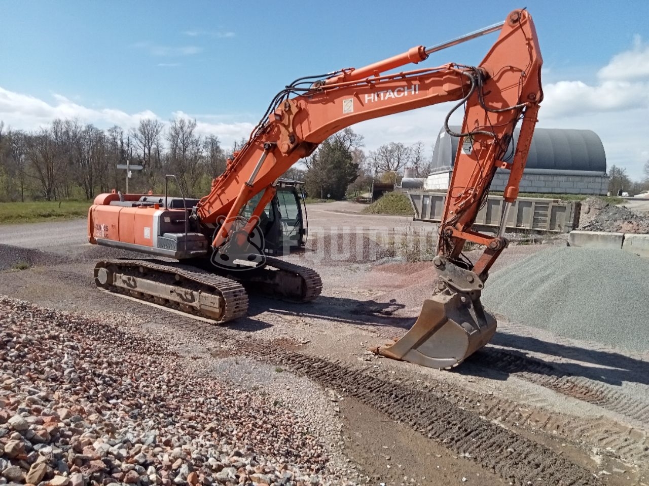 Hitachi ZX350LC-3 with standard earth boom and long-front boom - - Used Demolition Excavator