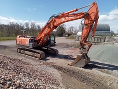 Hitachi ZX350LC-3 avec flèche de terrassement standard et flèche longue portée - - Pelle de démolition d’Occasion