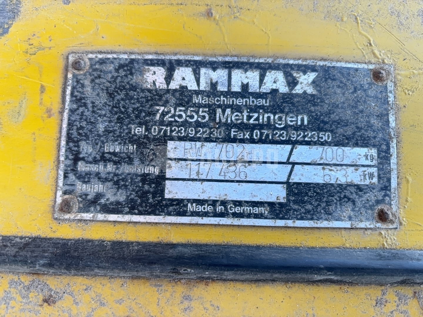 Rammax Rw 702  - - Compacteur Tandem d’Occasion