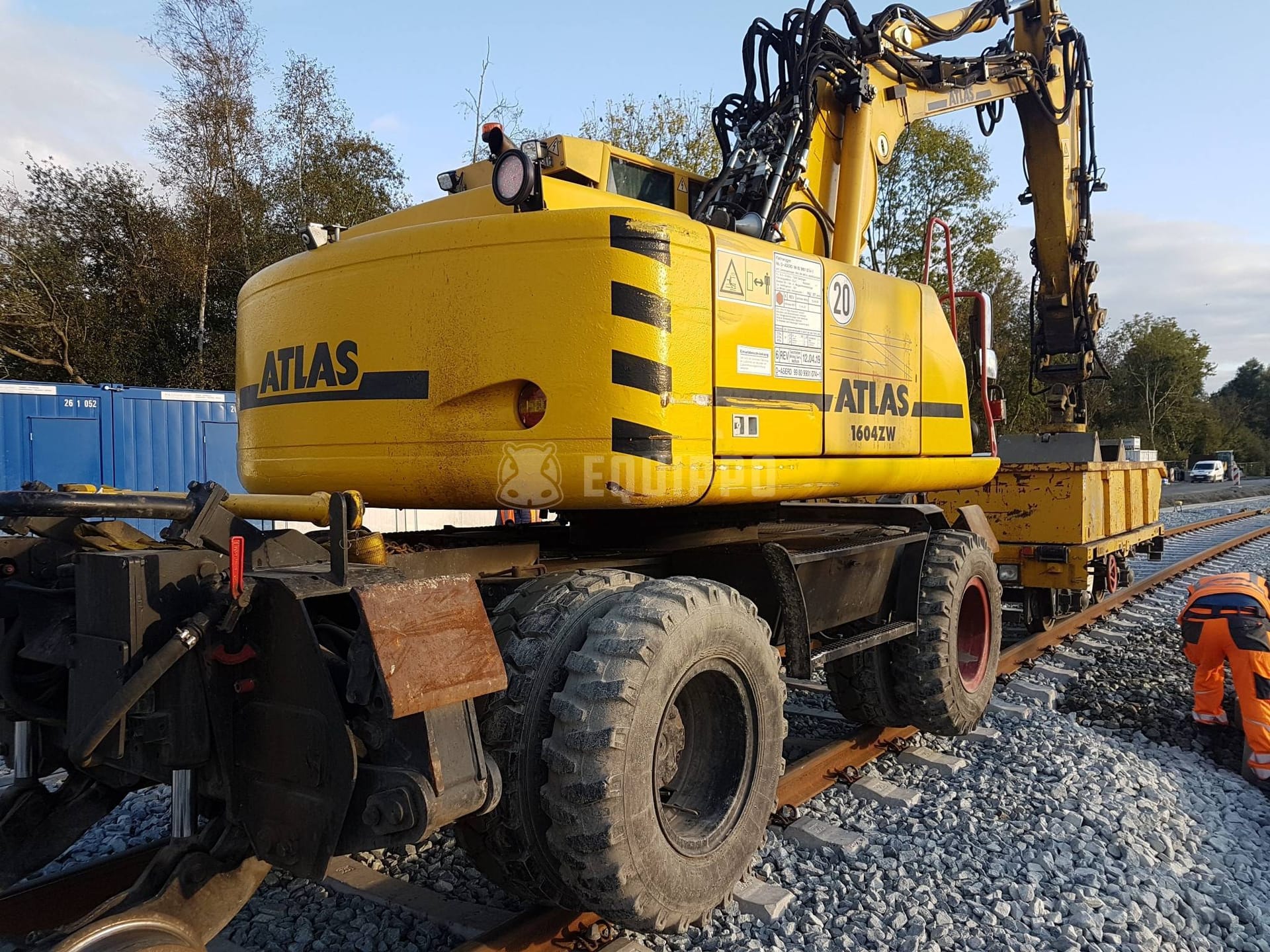 Atlas 1604 ZW Rail Road (with German Railwork Permit)  - - Used Wheeled Excavator